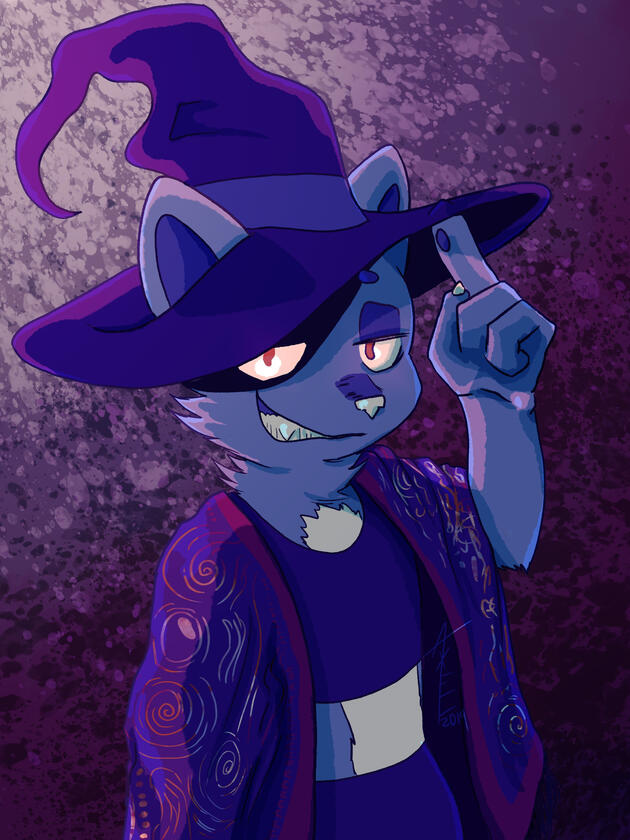 Halloween illustration of Vex, done as personal work because Halloween is my favorite holiday.